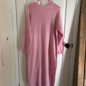 Anthropologie Pink Long Sleeve Dress